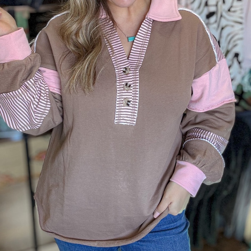 {New In} Collared Neapolitan Oversized Knit Pullover Top - Womens Medium - NWT - Picture 11 of 11